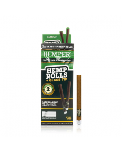 Hemper 2pk King Size Rolls with Glass Tips - Hemp Paper