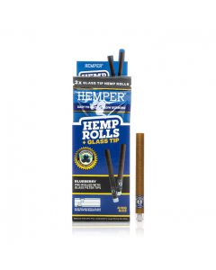 2pk King Size Rolls with Glass Tips - Hemp Paper - Blueberry