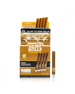 Hemper 4pk Mini Rolls with Glass Tips - Hemp Paper - Honey