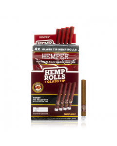 Hemper 4pk Mini Rolls with Glass Tips - Hemp Paper - Sweet