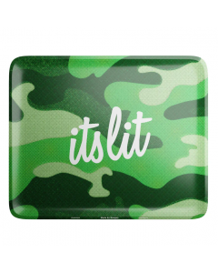 HEMPER It's Lit Light Green Camo Rolling Tray - Large