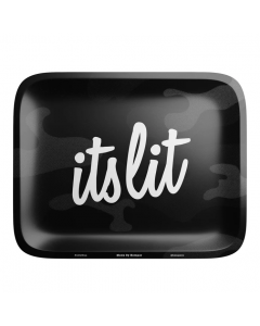 HEMPER It's Lit Black Camouflage Rolling Tray - Small