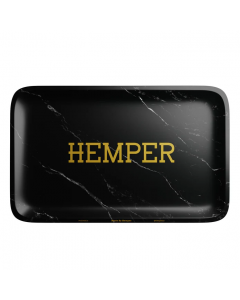 HEMPER Luxe Black Marble Rolling Tray - Medium