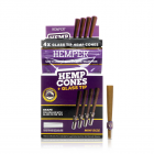 1 1/4 4pk Hemp Cones With Glass Tips - Hemp Paper - Grape