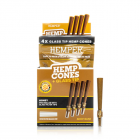 1 1/4 4pk Hemp Cones with Glass Tips - Hemp Paper - Honey