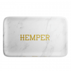 HEMPER Luxe White Marble Rolling Tray - Medium