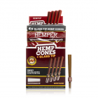 1 1/4 4pk Hemp Cones With Glass Tips - Hemp Paper - Sweet