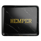 HEMPER Luxe Black Marble Rolling Tray - Large