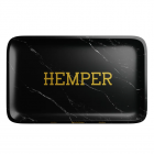 HEMPER Luxe Black Marble Rolling Tray - Medium